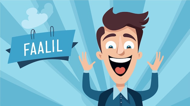 april fools day blue background vector illustration