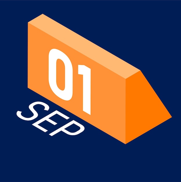 Vector april month calendar book of september