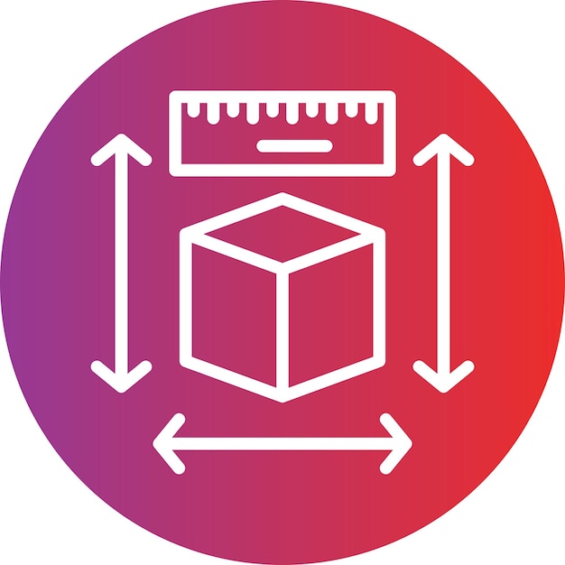 Vector ar measuring icon style