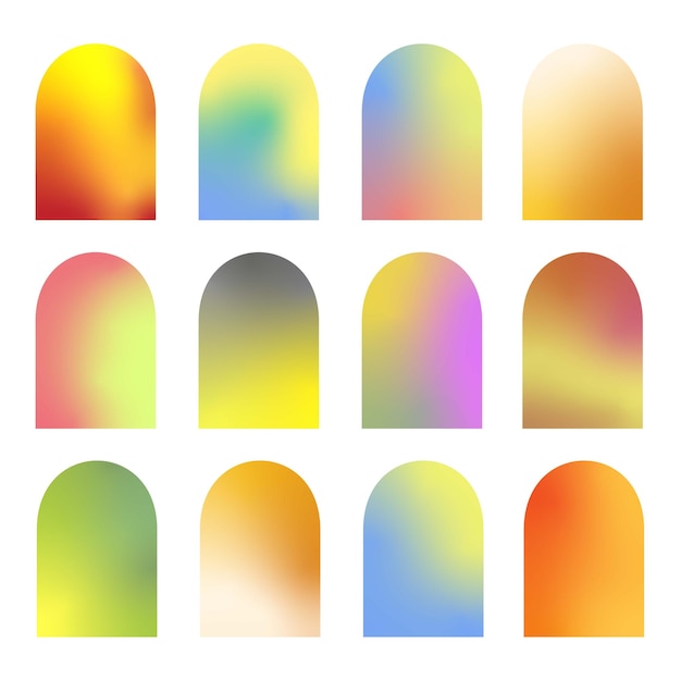 arch figure with gradient figure with gradient isolated arch element with gradient