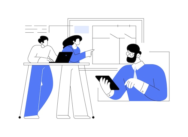 Vector architectural and engineering isolated cartoon vector illustrations