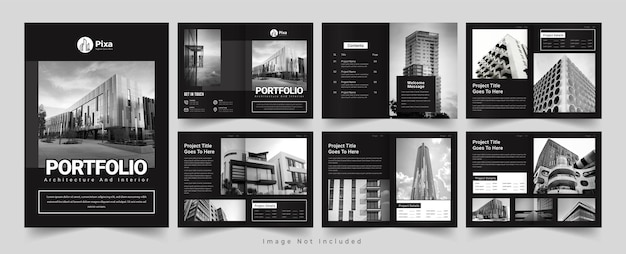 Vector architecture portfolio or interior portfolio template