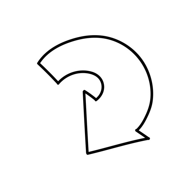 Vector arrow icon hand drawn vector illustration