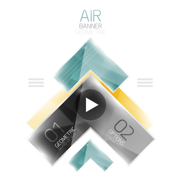 Vector arrow option banner