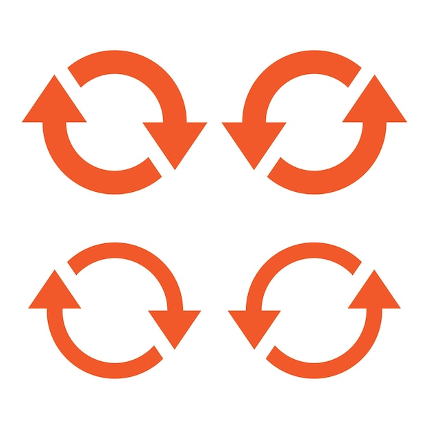Vector arrow reload refresh loop direction rotate icon isolated