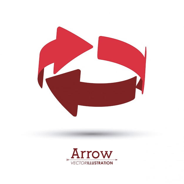 Vector arrow shape design 