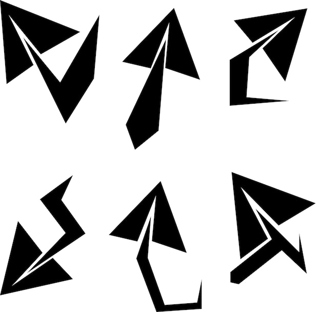 Vector arrow vector set in hand drawn style isolated on white background direction signs