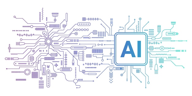 Vector artificial intelligence abstract background