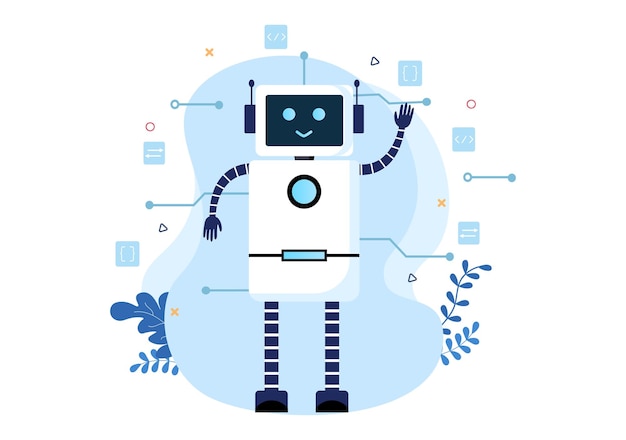 Vector artificial intelligence digital brain technology and engineering concept with programmer data or systems that can be set up in a scientific context. vector illustration