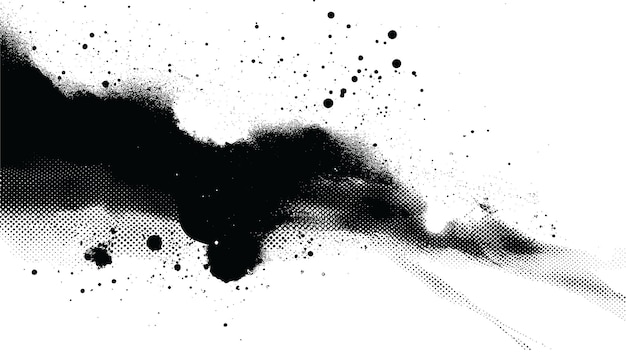 Vector artistic black paint splash