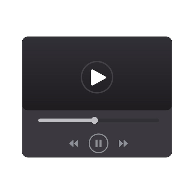 Vector audio player music player media player ui design user interface app interface design