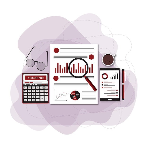 Vector audit concept vector illustration 01