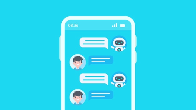 Vector auto reply system with intelligent robots provide information and help customers with problems