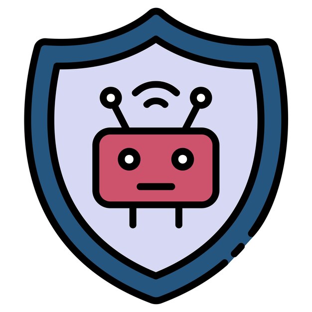 Vector automated engaged conversations secure chat bot concept artificial intelligence program vector cloud