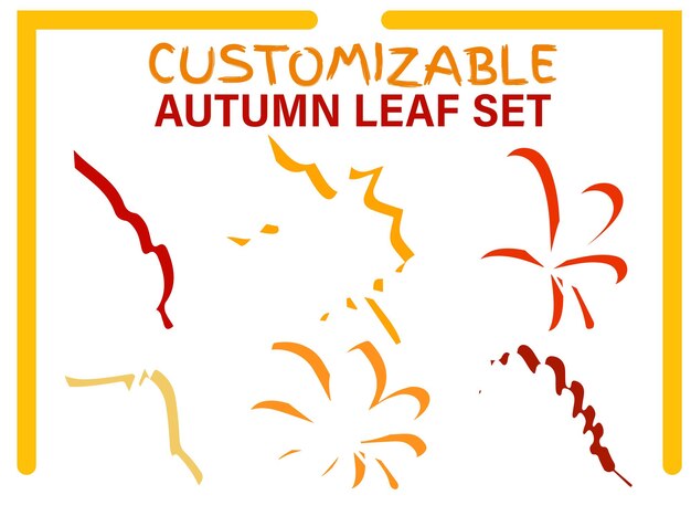 Vector autumn leaf set with stylist design unique aesthetics and negative space