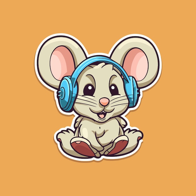 Vector baby cute mouse cartoon