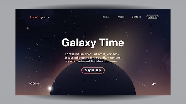 Vector background abstract galaxy time light color for homepage