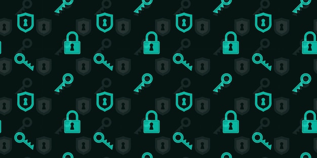 Vector background pattern featuring locks and keys with a modern design suitable for security themes