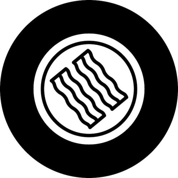 Vector bacon icon style
