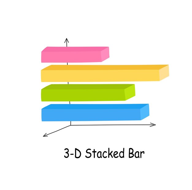Vector bar chart clipart in 3d style bar graph vector isolated on white background data analysis