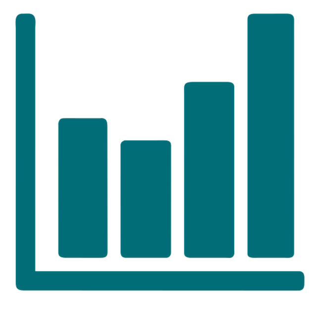 Vector bar chart pictogram