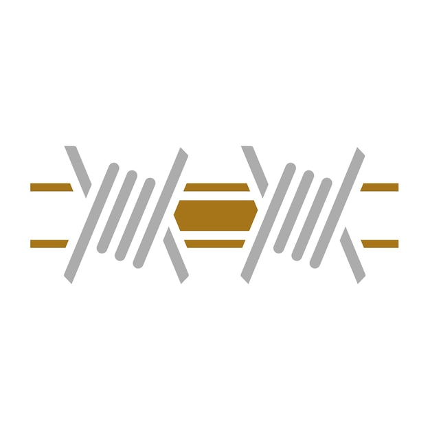Vector barbed wire icon style