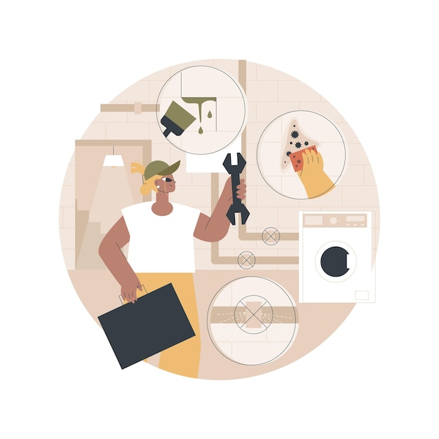 Vector basement services illustration