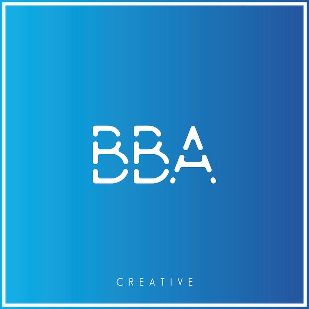 Vector bba creative vector latter logo design minimal latter logo premium vector illustration monogram