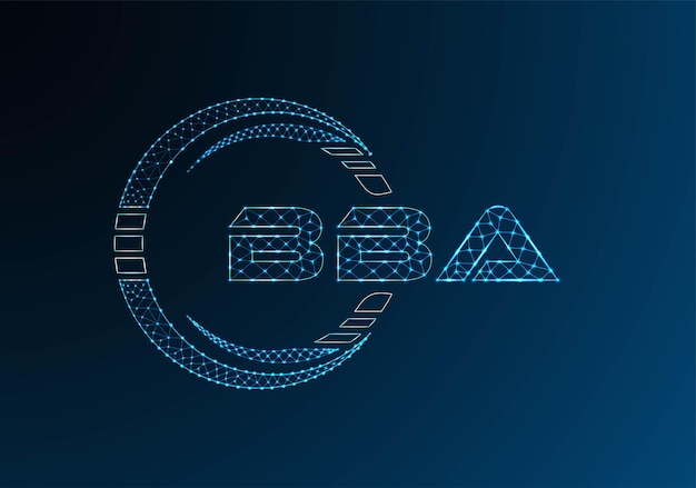 Vector bba low poly letter logo vector design bba lower poly logo design