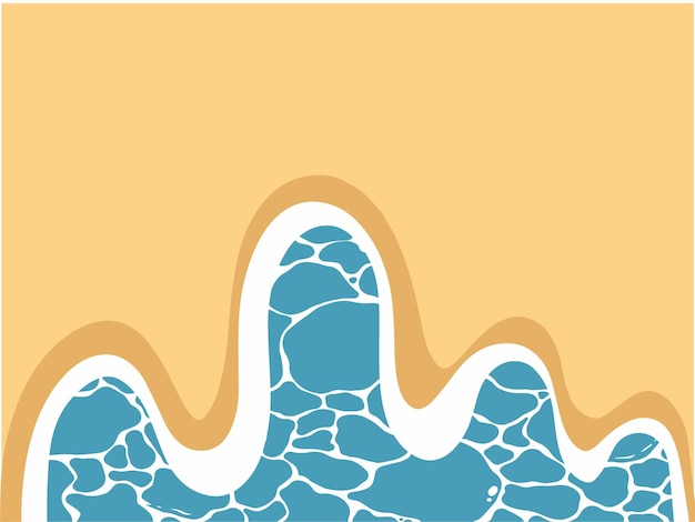 Vector beach waves on the sand