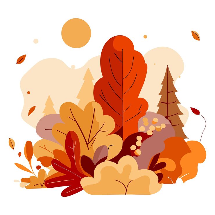 Vector beautiful autumn leaves decorative border frame vector template