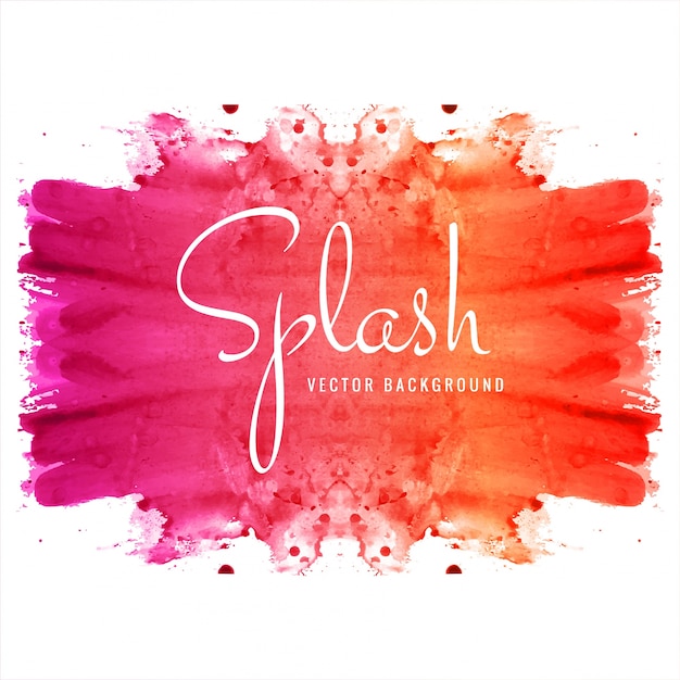 Vector beautiful colorful watercolor splash vector design