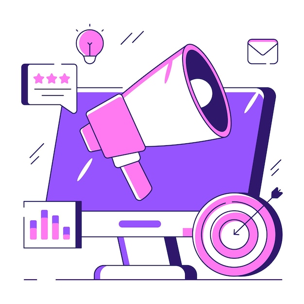 Vector a beautiful design illustration of online promotion