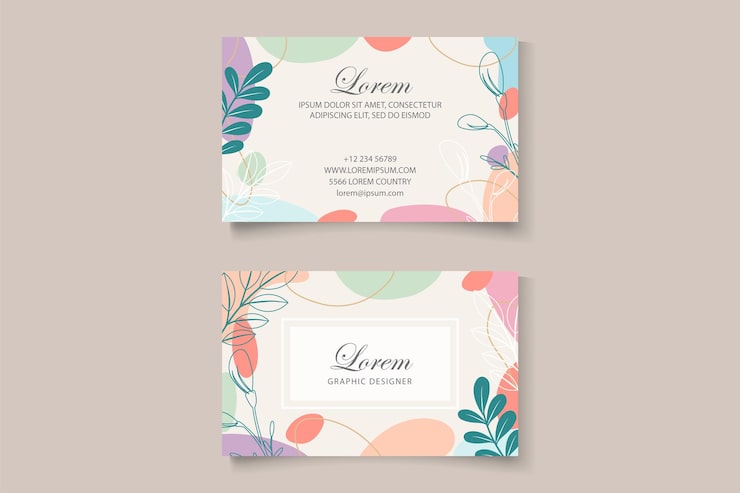 Vector beautiful floral business card template