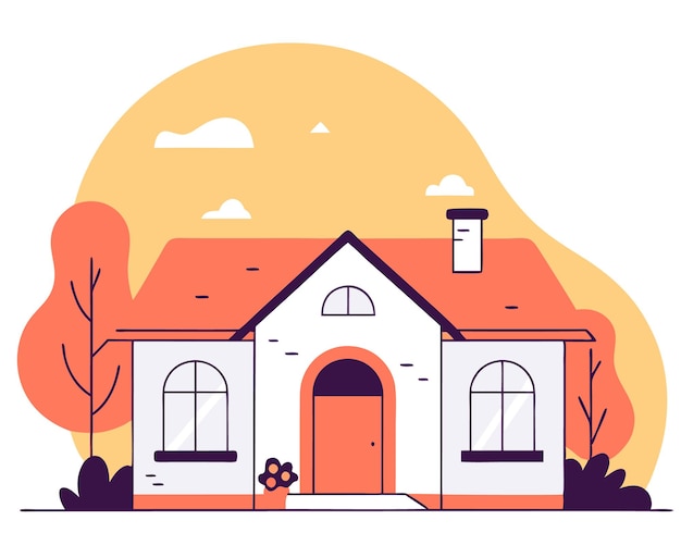Vector beautiful home illustration