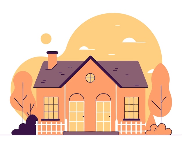 Vector beautiful home illustration