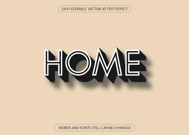 Vector beautiful looking 3d typography alphabet text effect design