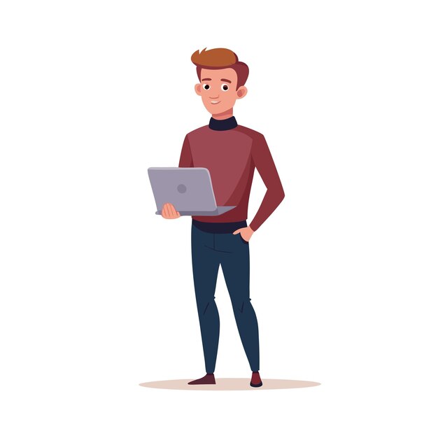 Vector beautiful professional man character vector illustration