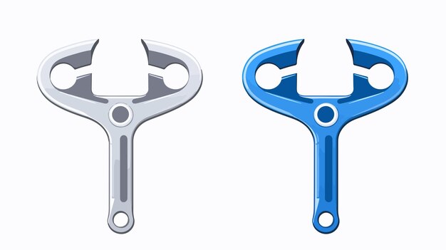 Vector bicolor flat circle wrenches vector icon for professional design projects