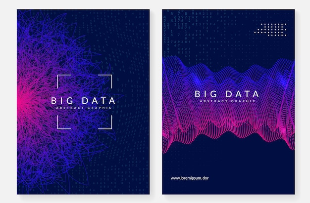 Vector big data abstract. digital technology background. artificial intelligence and deep learning concept. tech visual for software template. fractal big data abstract backdrop.