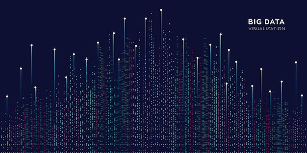 Vector big data algorithms visualization technology background