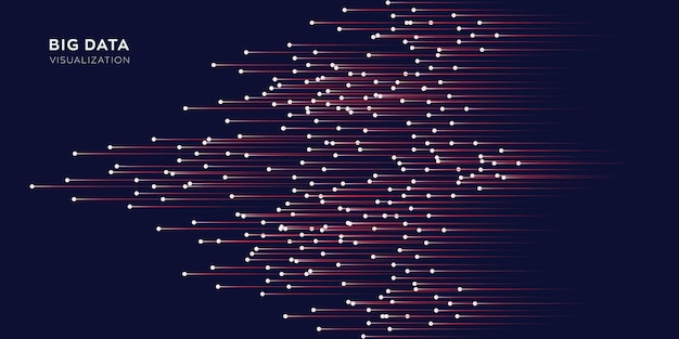 Vector big data algorithms visualization technology background