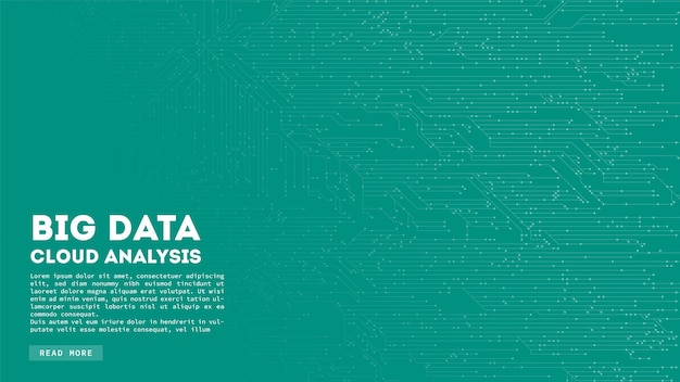 Vector big data cloud computing blockchain visualiztion cirquit board abstract pattern