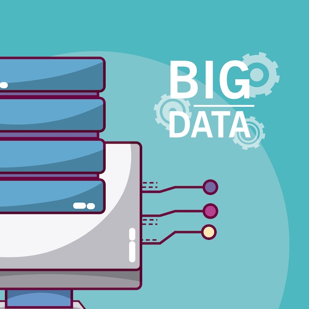 Vector big data computer with database disks 
