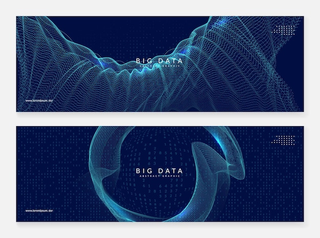 Vector big data learning. digital technology abstract background. artificial intelligence concept. tech visual for interface template. cyber big data learning backdrop.