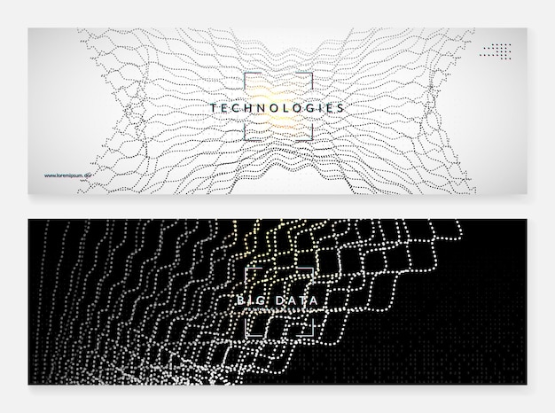 Vector big data learning. digital technology abstract background. artificial intelligence concept. tech visual for system template. colorful big data learning backdrop.