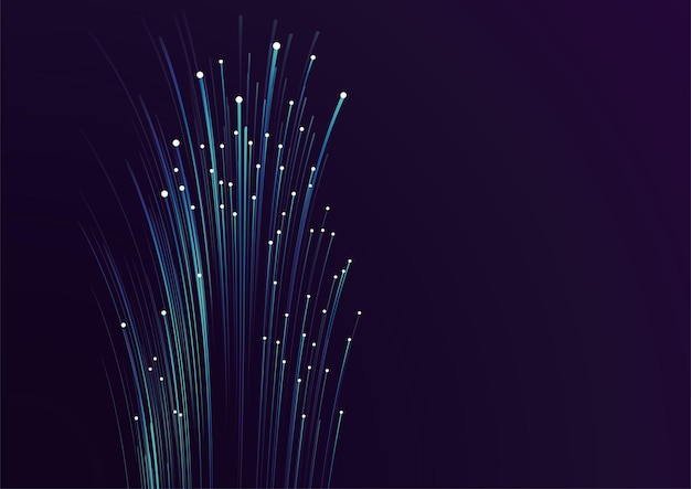 Vector big data technology background digital data flow design high speed light trails cyberspace