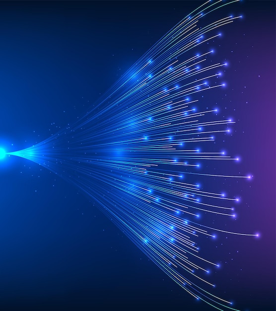 big data technology the overlapping lines of light flew at mesmerizing speed adding an intriguing glow big data technology is collected and transmitted through highspeed internet networks