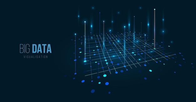 Vector big data visual information background social network concept connection vector background