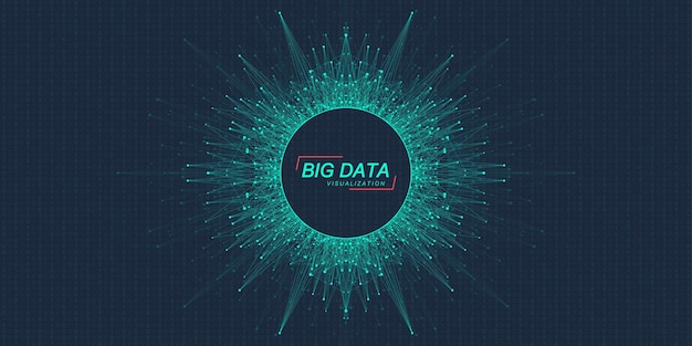 Vector big data visualization big data machine learning algorithms data array visualization visual informat...